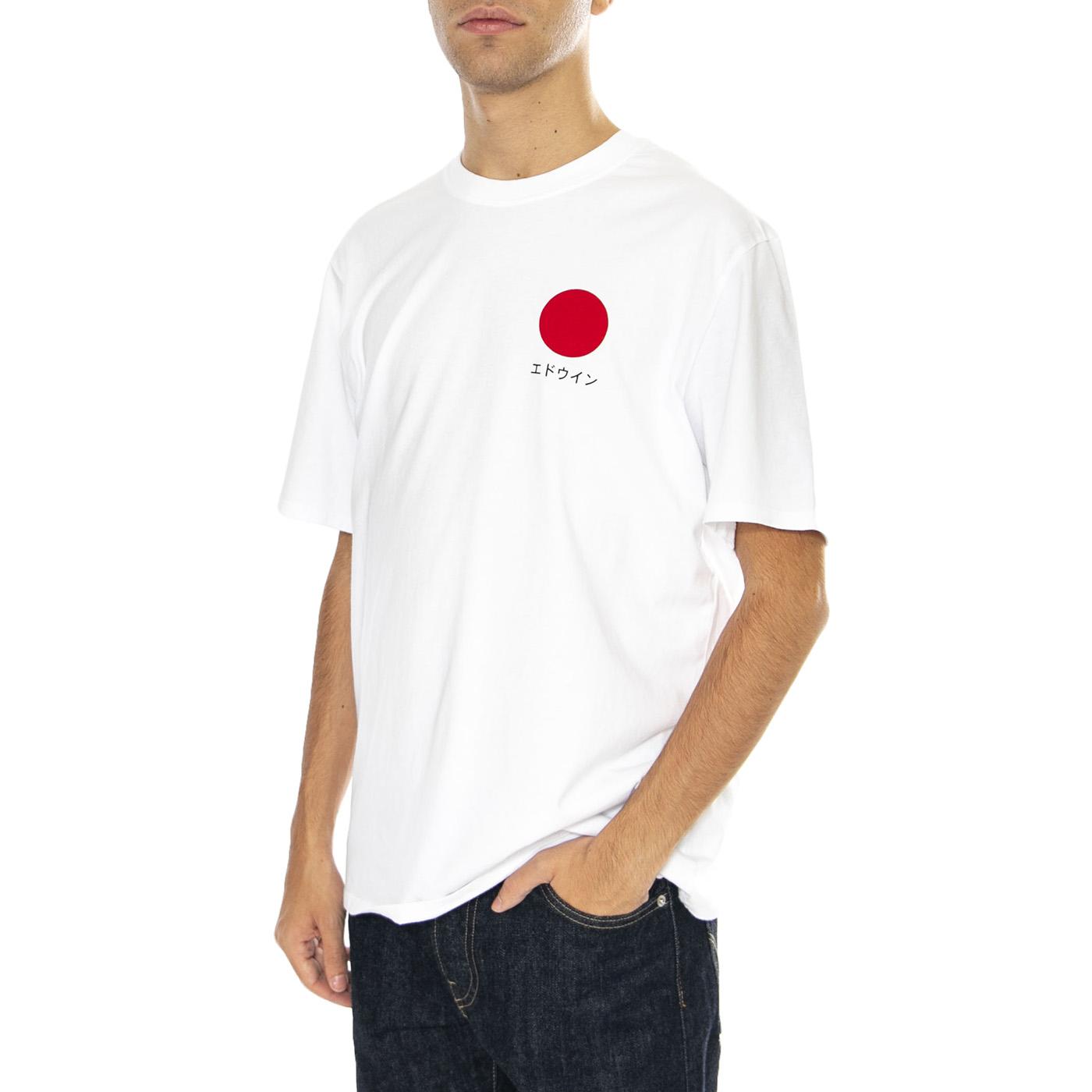 Japanese Sun TS White - Maglietta Girocollo Uomo Bianca I025020. 02.67 EDWIN 