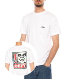 OBEY EXCLAMATION TEE - Camiseta Cuello Redondo Hombre Blanca