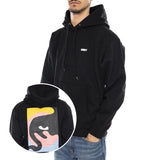 OBEY Quarter Icon Fleece Black -- Sudadera con Capucha Hombre Negra Hombre OBEY