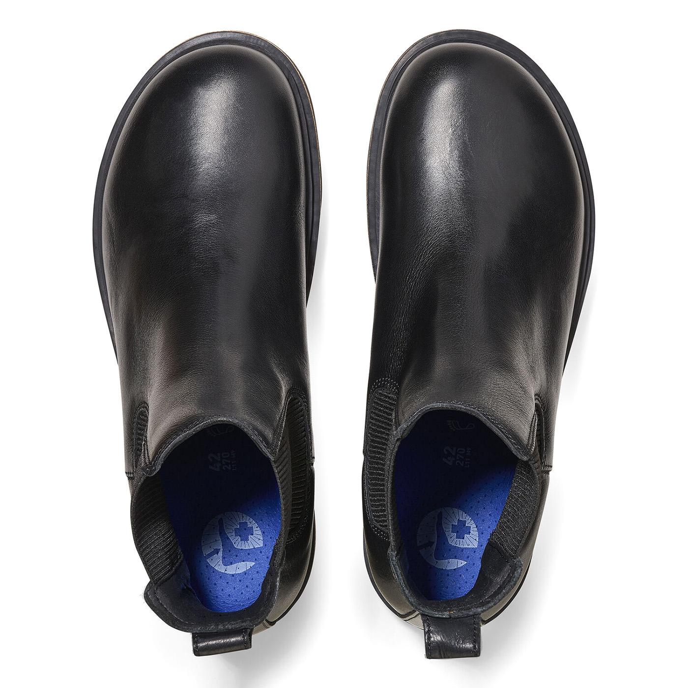 Highwood Slip On Men black, Natural Leather Boots - Stivaletti Uomo Neri 1025764  BIRKENSTOCK 