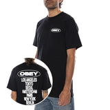 OBEY GLOBAL IMPACT TEE BLACK - Camiseta Cuello Redondo Hombre Negro Hombre OBEY