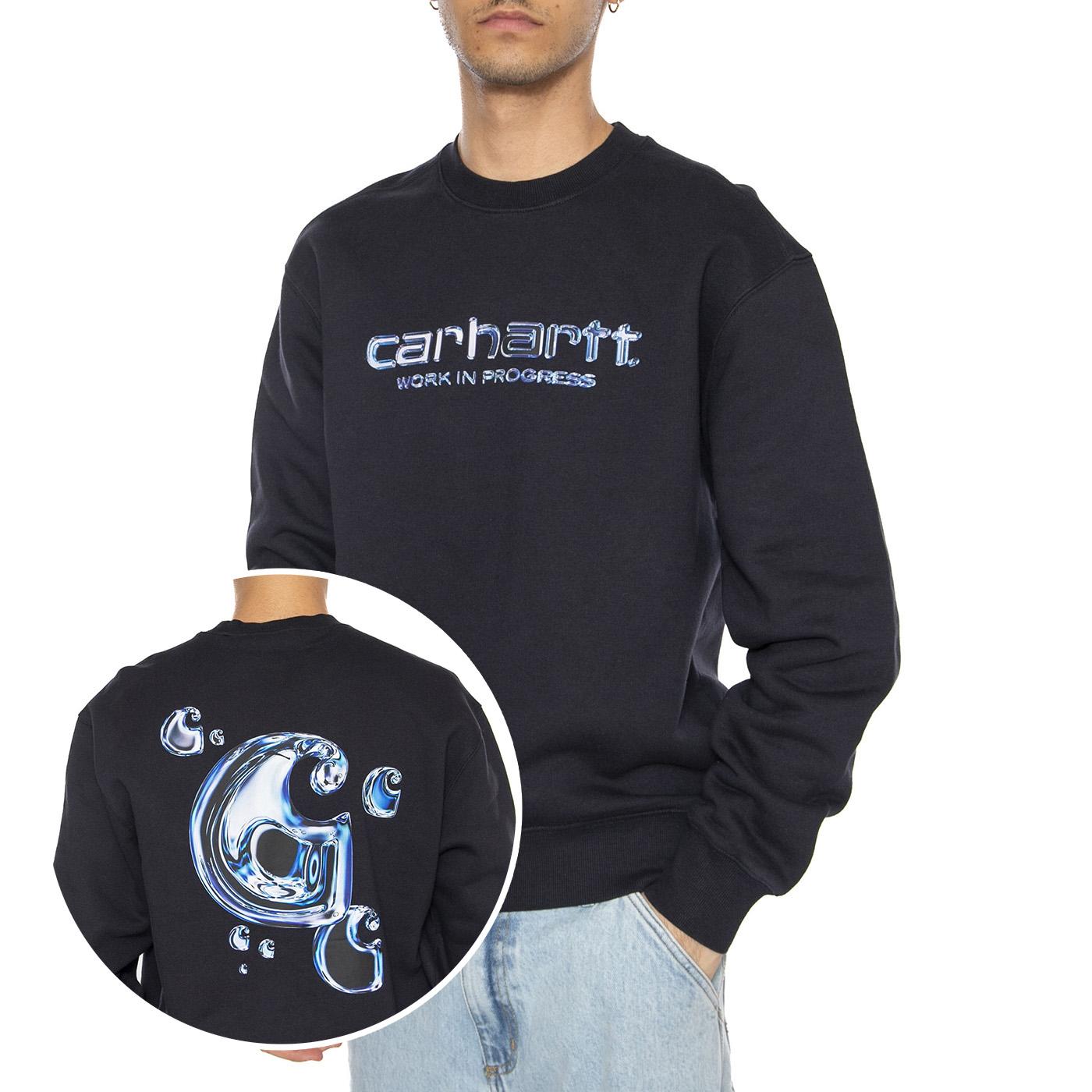 Solar Chrome Sweat Dark Navy - Felpa Girocollo Uomo Blu I035189.1CXX . CARHARTT WIP 