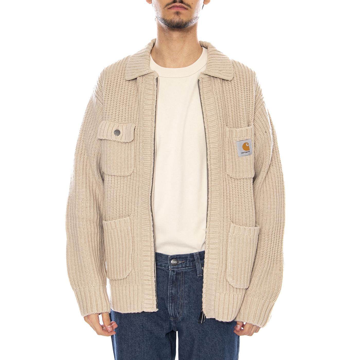 Chore Knit Jacket Fleur De Sel - Cardigan in Maglia Beige I035399.2LPXX  CARHARTT WIP 
