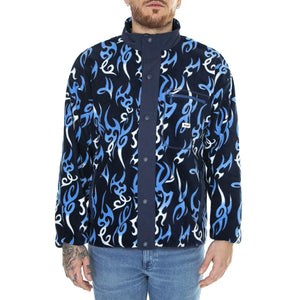 Static Polar Fleece Navy Sweat - Felpa Uomo Blu / Multicolore FL00213-NAVY  HUF 