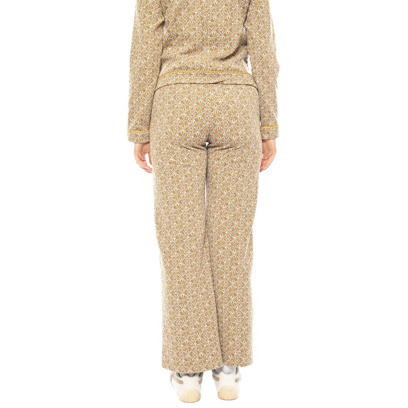MD M Trousers 514 Oil Tile - Pantaloni Donna Gialli / Multicolore 3.73.027.19 . MD'M 