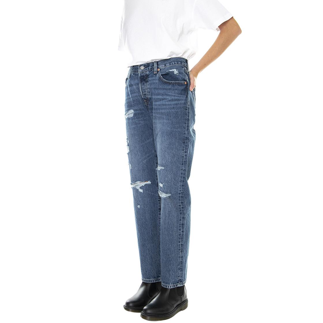 90'S 501 Z3269 Indigo Destructed - Pantaloni Denim Jeans Donna Blu A1959-0010  LEVIS 