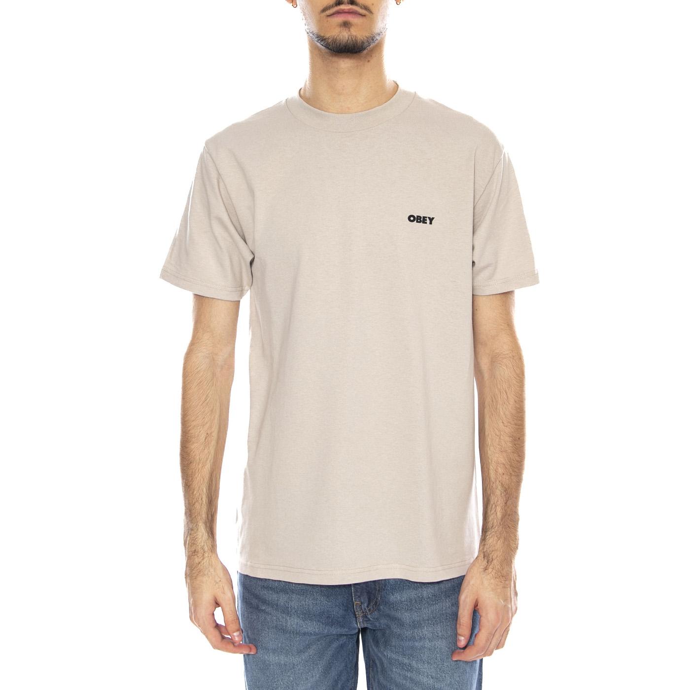 OBEY Visual Studios Tee -- Maglietta Girocollo Uomo Grigia 165264231 SIG OBEY 