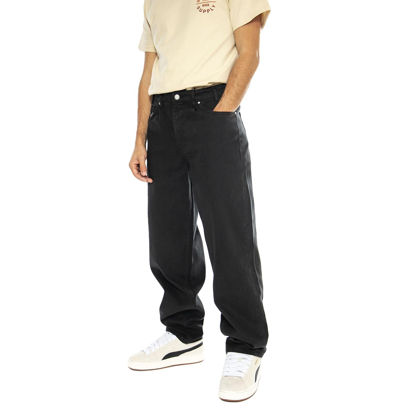 Crome Pant Black Denim - Pantaloni Denim Jeans Uomo Neri PT00242-BLACK  HUF 