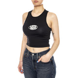 OVAL LOGO TANK BLACK - Camiseta sin Mangas Mujer Negra Mujer VANS