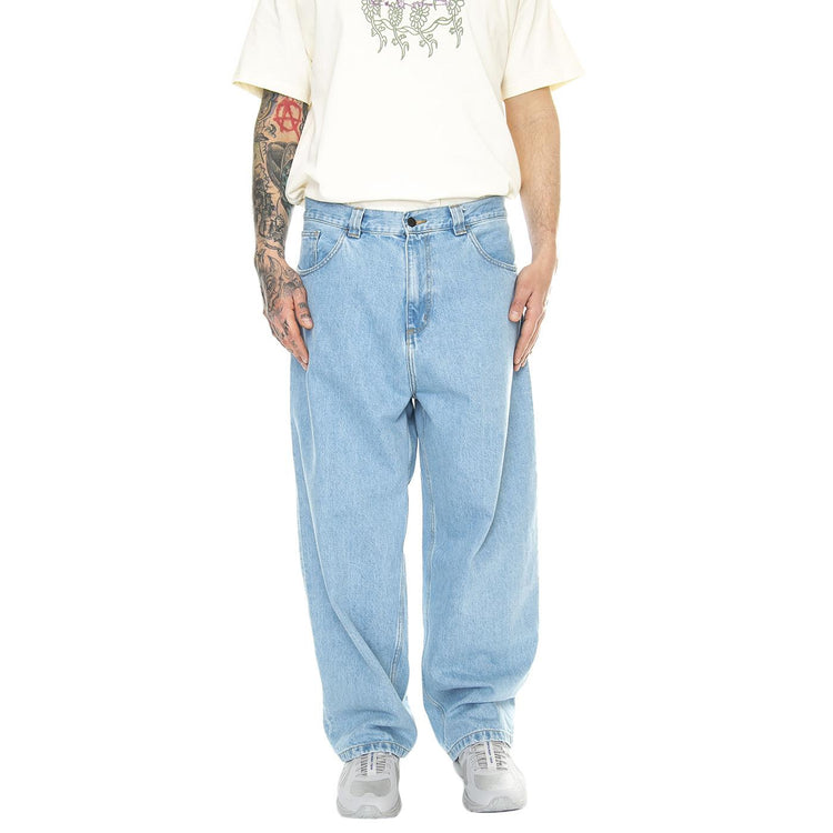 Brandon Pant Blue /heavy stone bleached - Pantaloni Denim Jeans Uomo Blu I031246.01A3  CARHARTT WIP 
