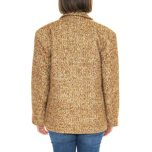 Blazer Oversize Tweed Marrón - Giacca Donna Marrone 43W/11242  WILD PONY 