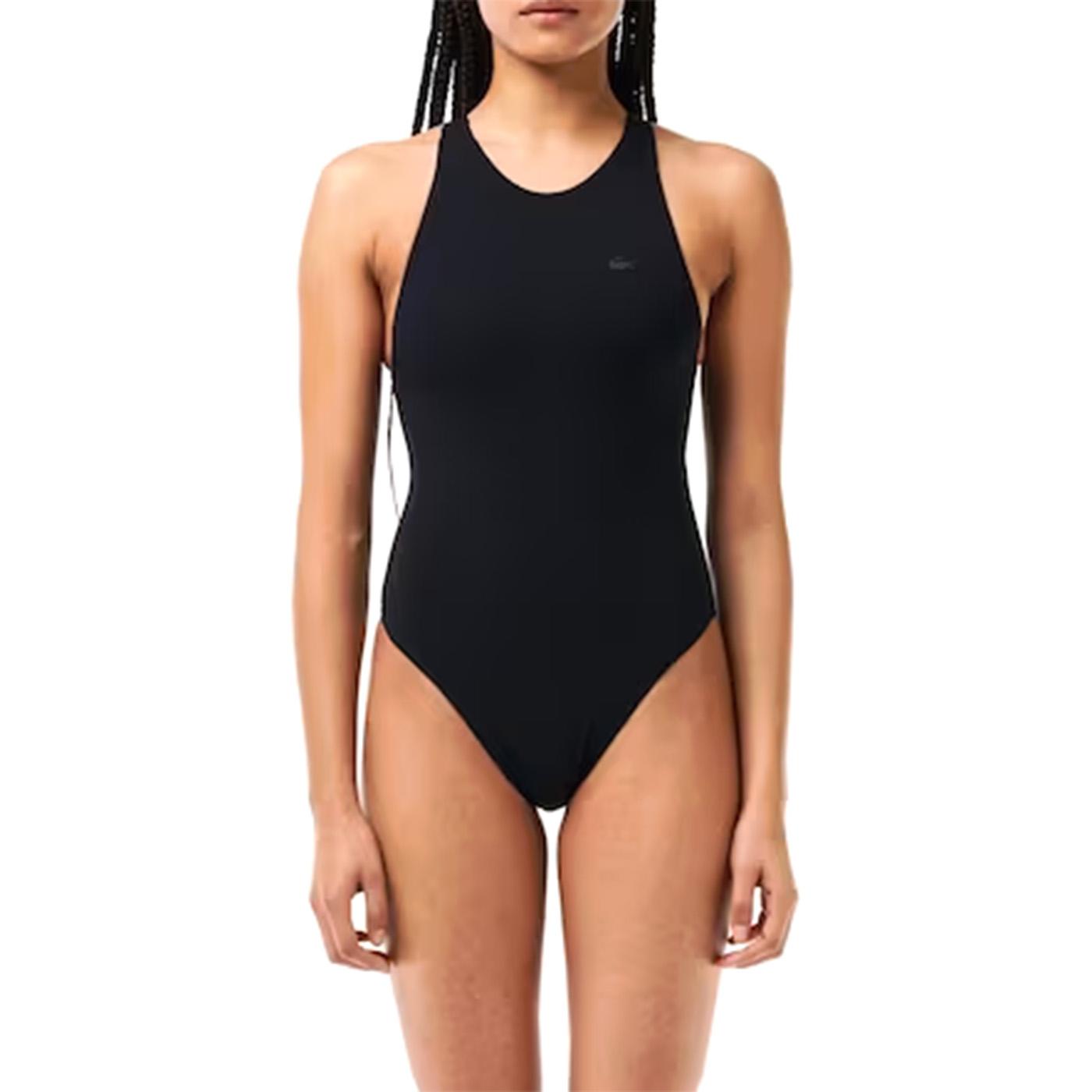Costume 031 Black Swimsuit - Costume da Bagno Intero Donna Nero MF5636-031 . LACOSTE 
