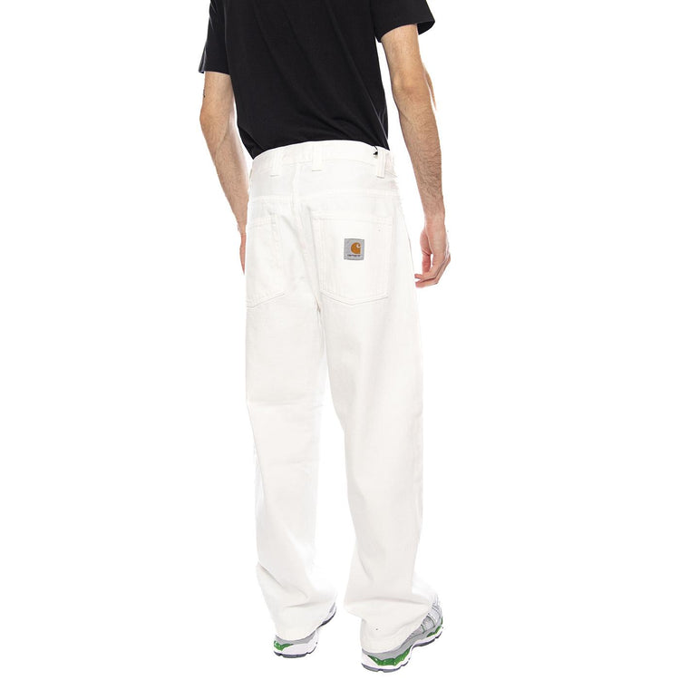 Brandon Pant - Pantaloni Uomo Bianchi I035893 0202 CARHARTT WIP 