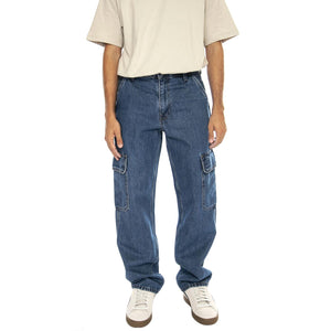 568 LOOSE STRAIGHT CARGO GET INVOLVED T2 BLUE - Pantaloni Denim Jeans Uomo Blu 000LP-0000 . LEVIS 