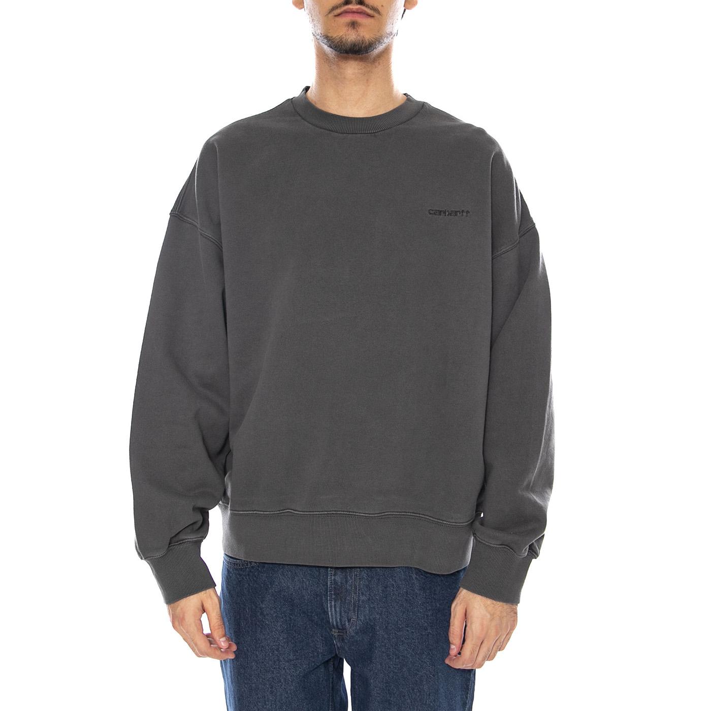 Benton Sweat Graphite - Felpa Girocollo Uomo Grigia I035436.87GD . CARHARTT WIP 