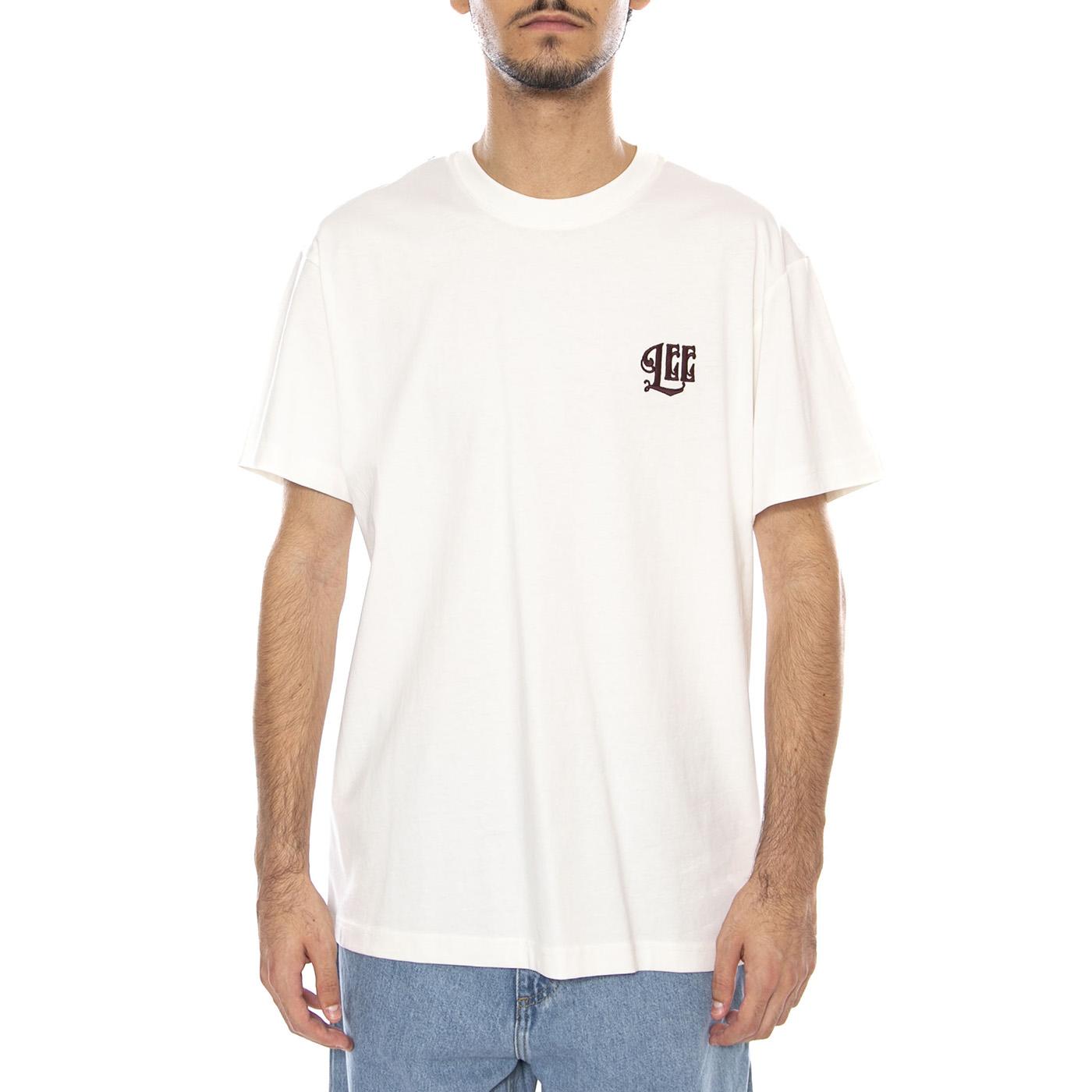 Relaxed Graphic Tee Ecru - Maglietta Girocollo Uomo Panna 112370511 . LEE 