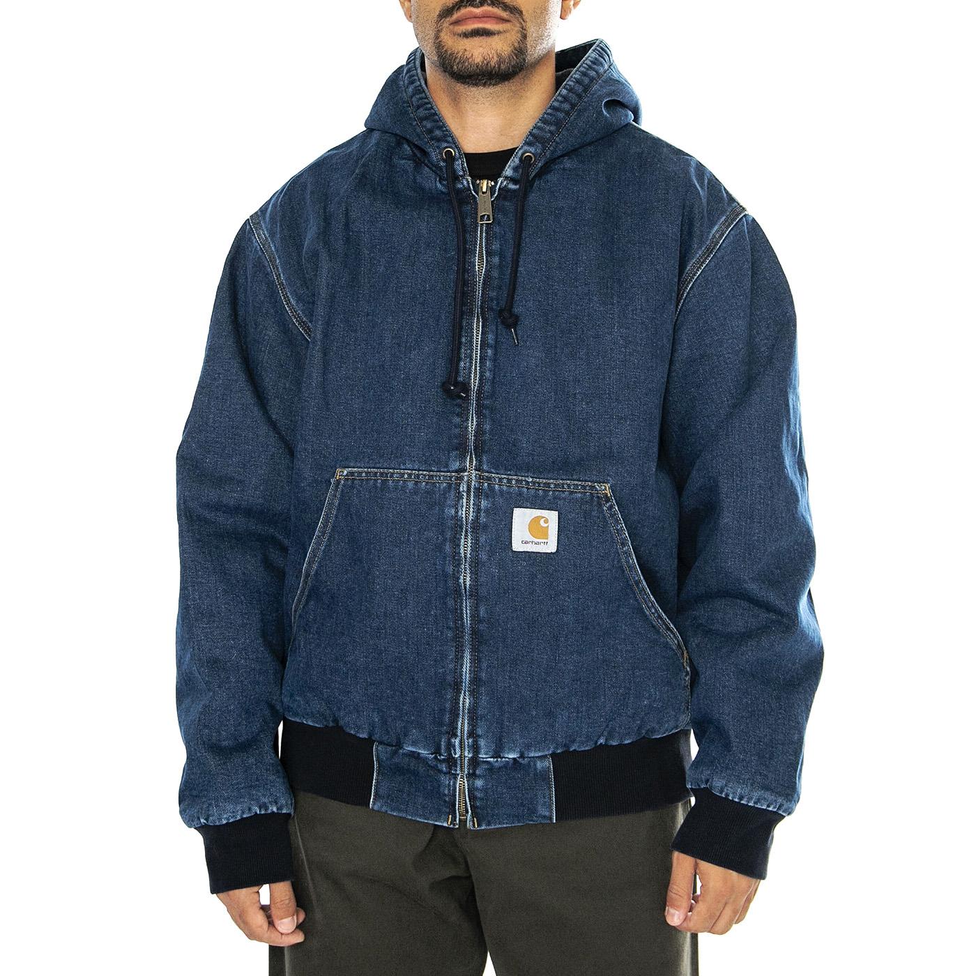 OG Active Jacket Blue stone washed - Giacca con Cappuccio Uomo Denim Jeans Blu I032232.0106 . CARHARTT WIP 