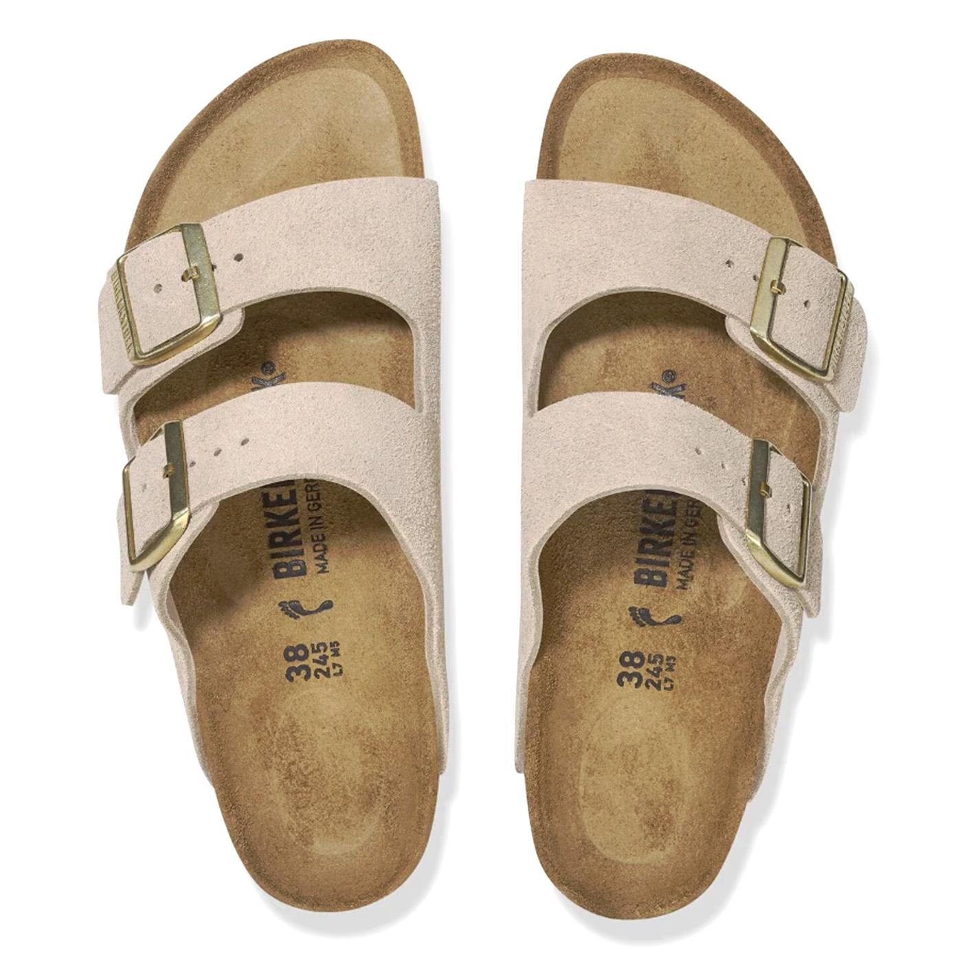 Arizona Sandcastle, Suede Leather - Sandali Donna Beige 1029260  BIRKENSTOCK 
