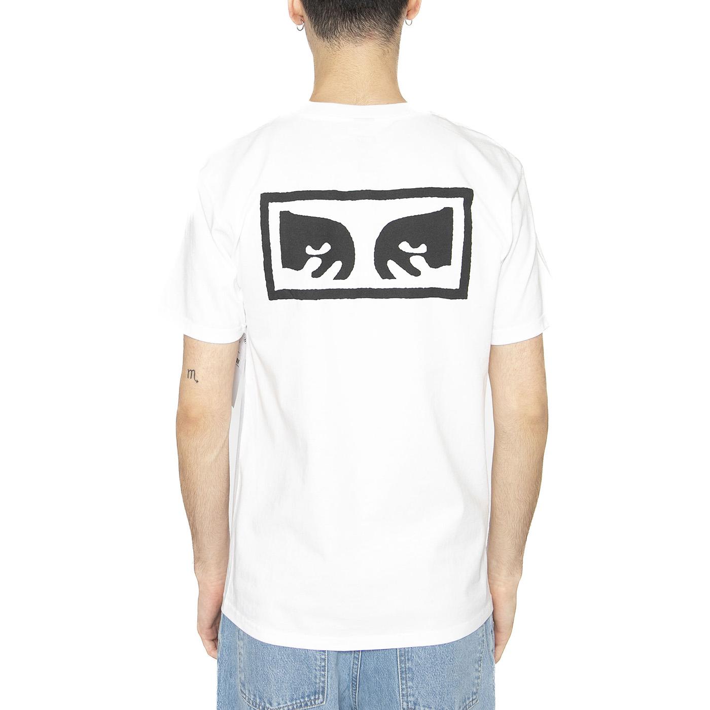 Obey Eyes 3 Tee White - Maglietta Girocollo Uomo Bianca 165261826-WHT  OBEY 
