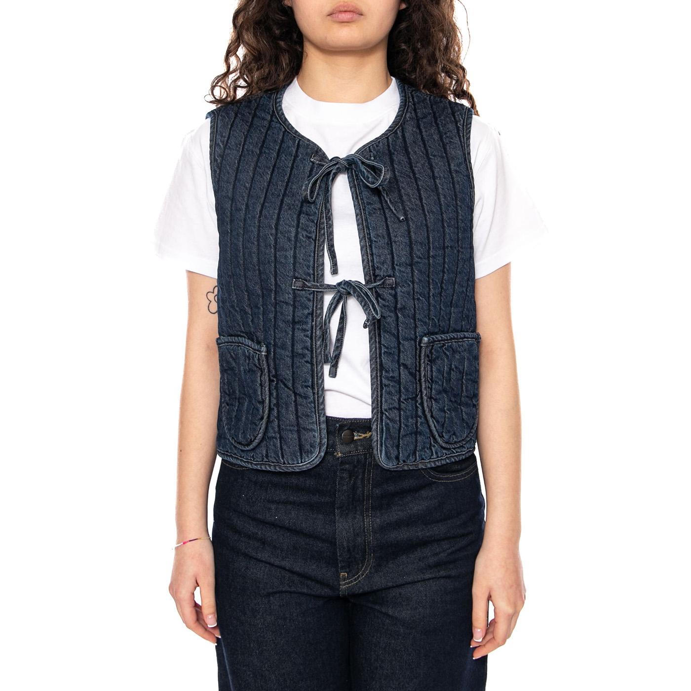 LOTTIE LINER VEST SHADED VIEW WOMEN'S OW Dark Indigo - Giacca Smanicata Donna Blu 003G3-0000 . LEVIS 