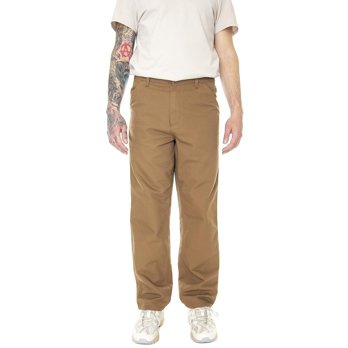 Single Knee Pant Hamilton Brown Rinsed - Pantaloni Denim Jeans Uomo Marroni I031497-HZ02 . CARHARTT WIP 