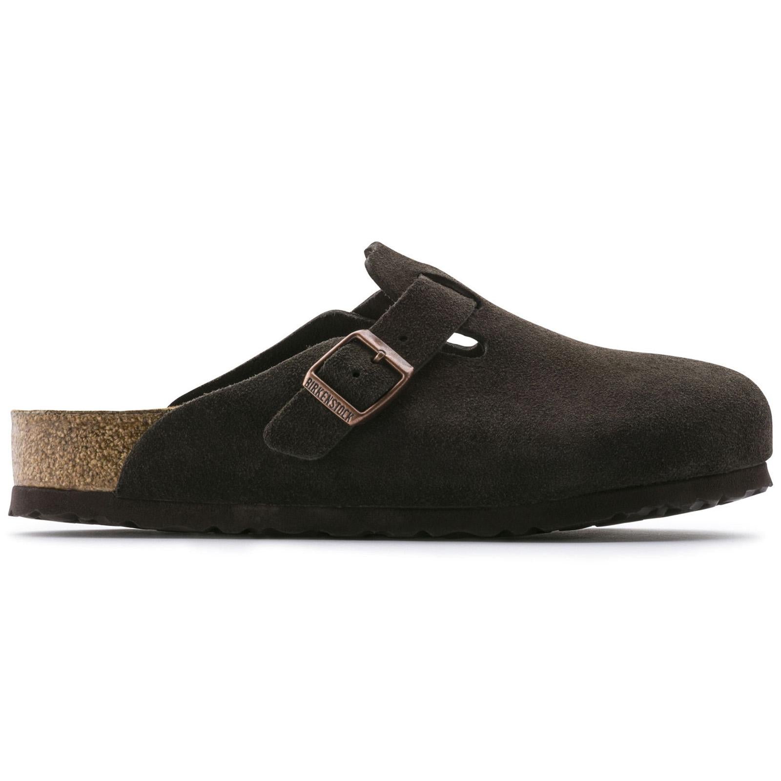 Mens Boston Soft Footbed Mocha Brown Sandals - Narrow Fit 660463  BIRKENSTOCK 