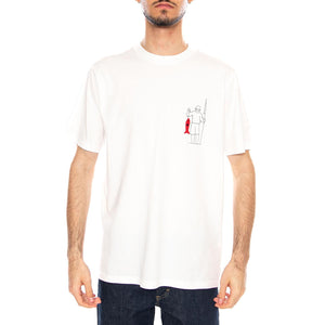 FISHERMAN ZACH TEE - Maglietta Girocollo Uomo Bianca MTS00508 WHT THINKING MU 