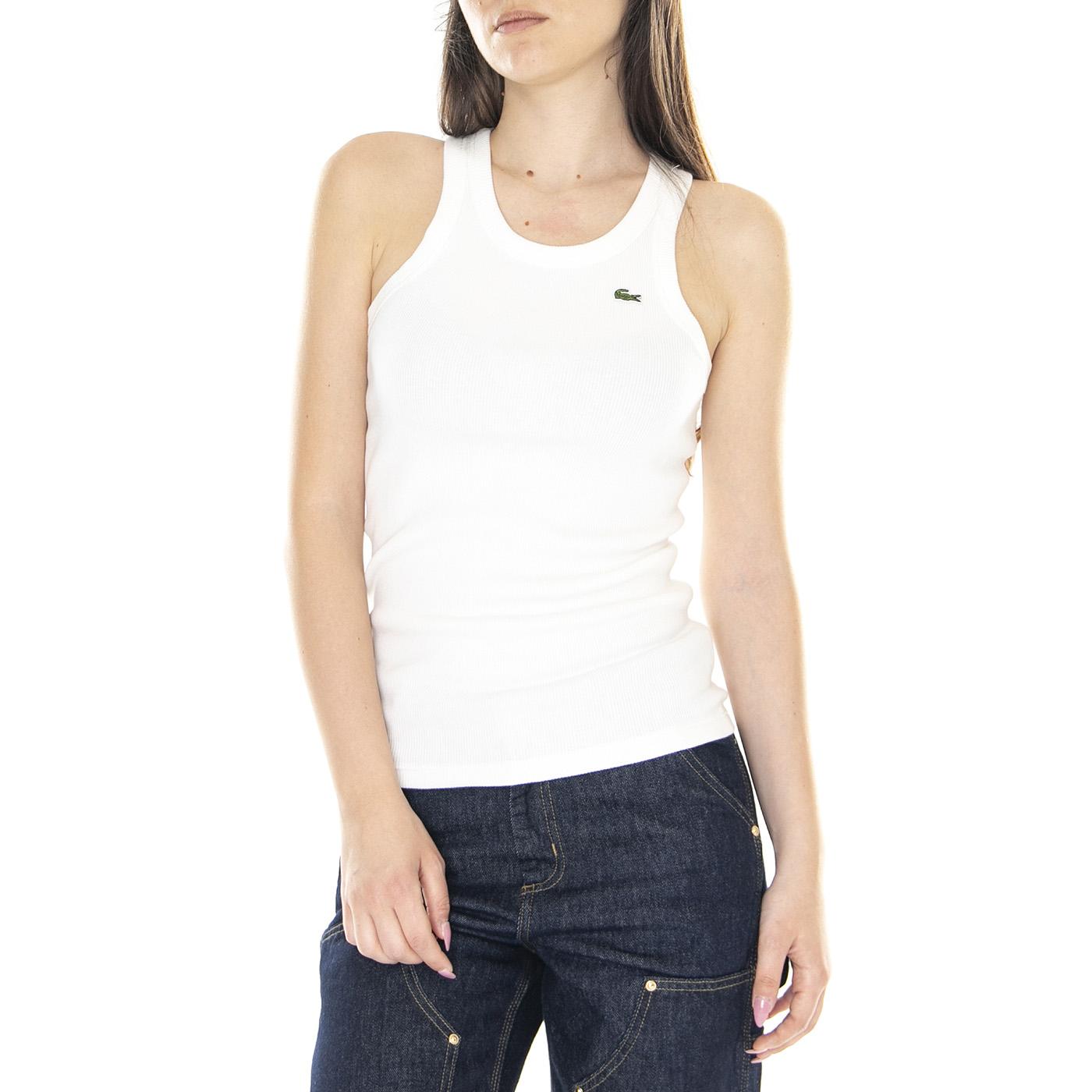 W' T-Shirt 70V White - Canotta Donna Bianca TF5388-70V  LACOSTE 