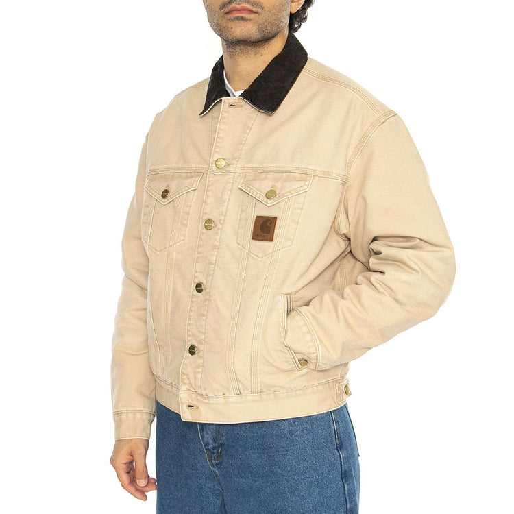 Dayton Trucker Jacket Dusty H Brown / Tobacco - Giacca Uomo Beige I034315.2N24O  CARHARTT WIP 