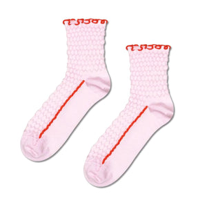 Structure Slinky Mini Crew Sock Pink - Calzini Rosa P002902 PNK HAPPY SOCKS 