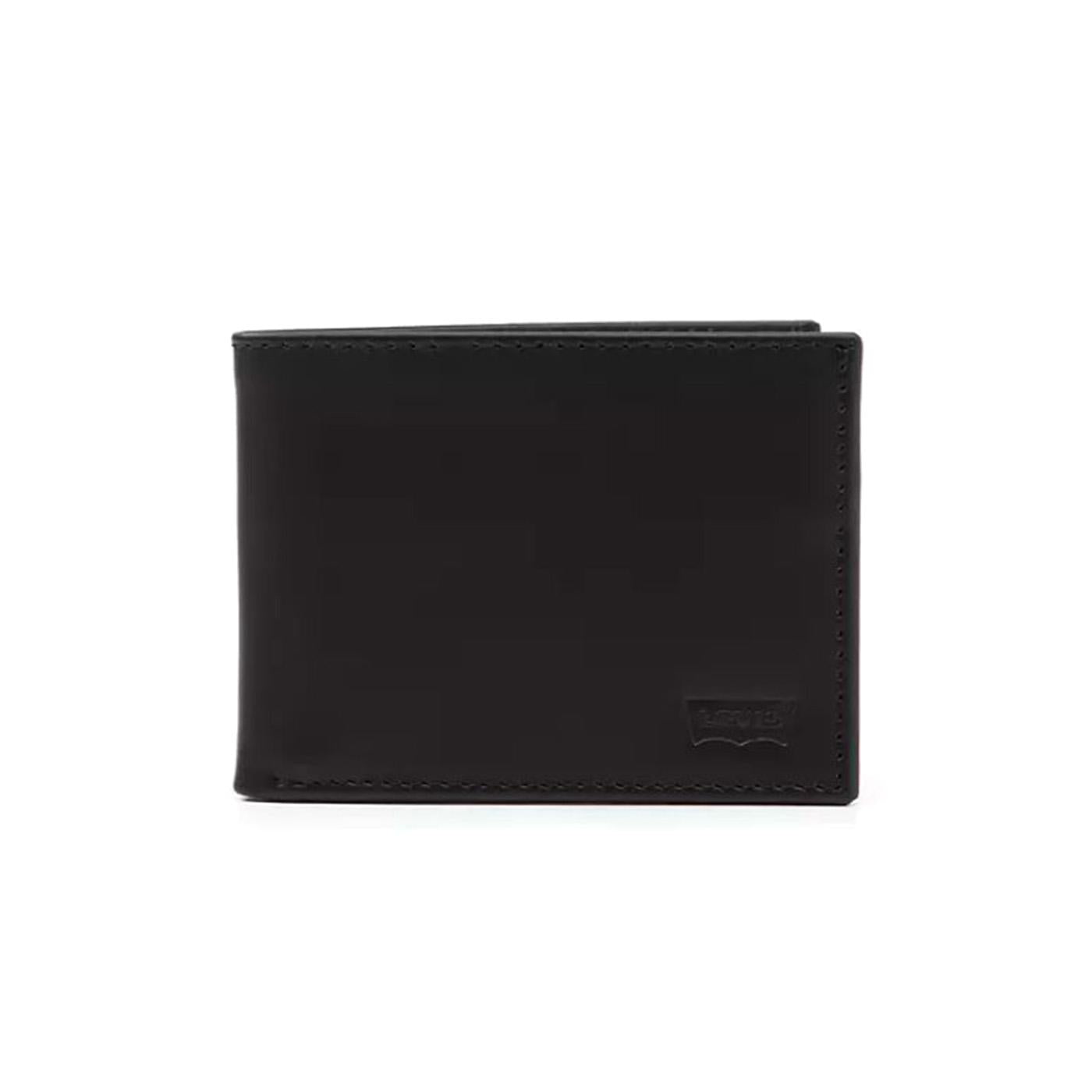 Batwing Bifold ID Caviat Leather Black - Portafogli Nero D5489-0002 . LEVIS 