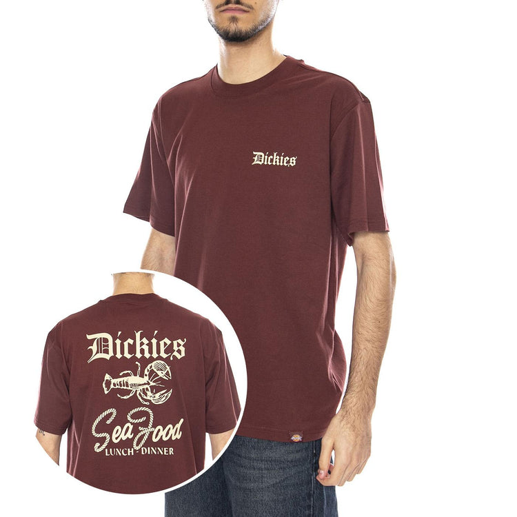 Dickies Diner SS Maglietta -- Maglietta Uomo Bordeaux (Andorra) DK0A87QXL161 . DICKIES 