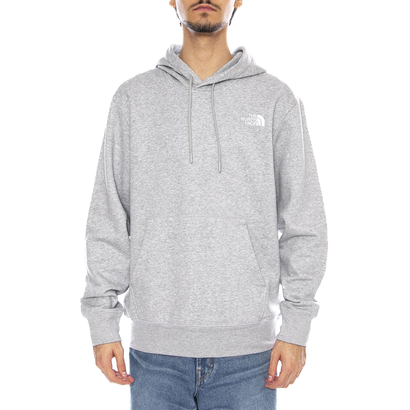 M Essential Relaxed Hoodie Light Grey Heather - Felpa con Cappuccio Uomo Grigia NF0A89ES DYX1 THE NORTH FACE 