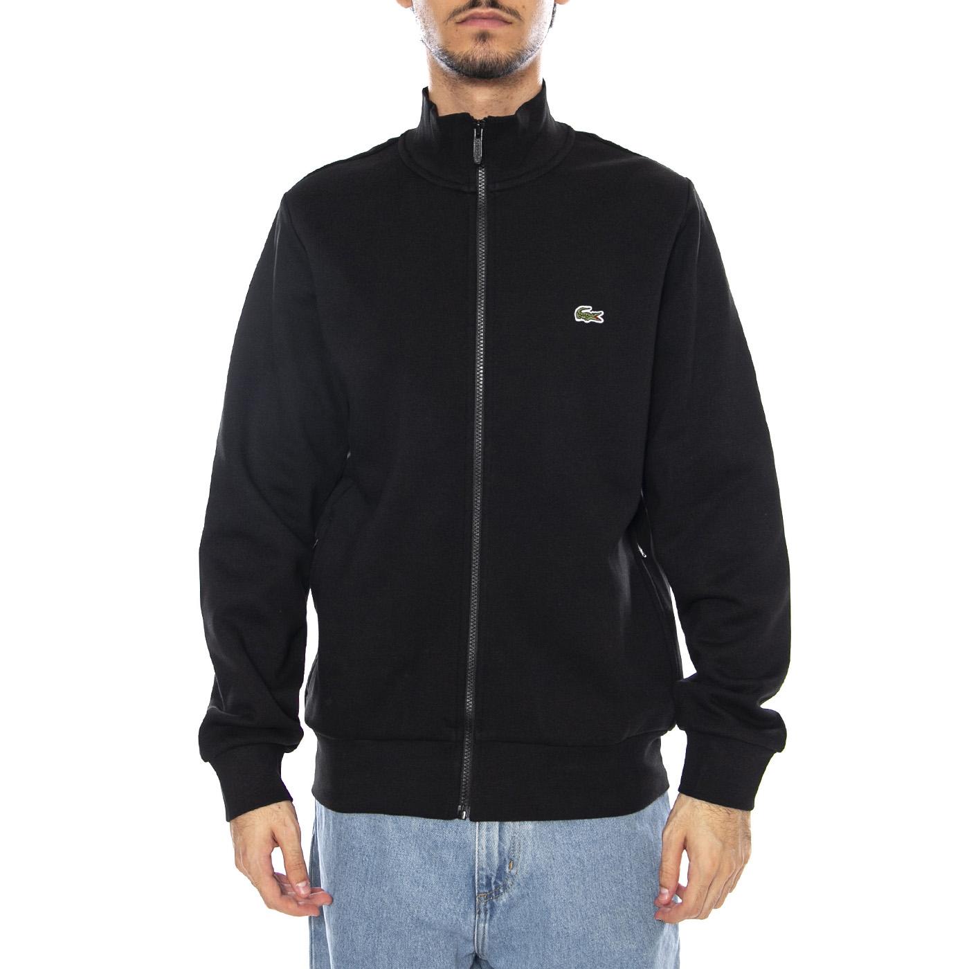 Sweatshirt 031 Turtle Neck Black - Maglia Collo Alto con Zip Uomo Nera SH9622-031 . LACOSTE 
