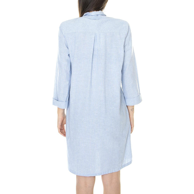 W' Seaglow Dress Chambray Stripe - Abito Chemisier Donna Blu LDR0420-BL23-SS23  BARBOUR 