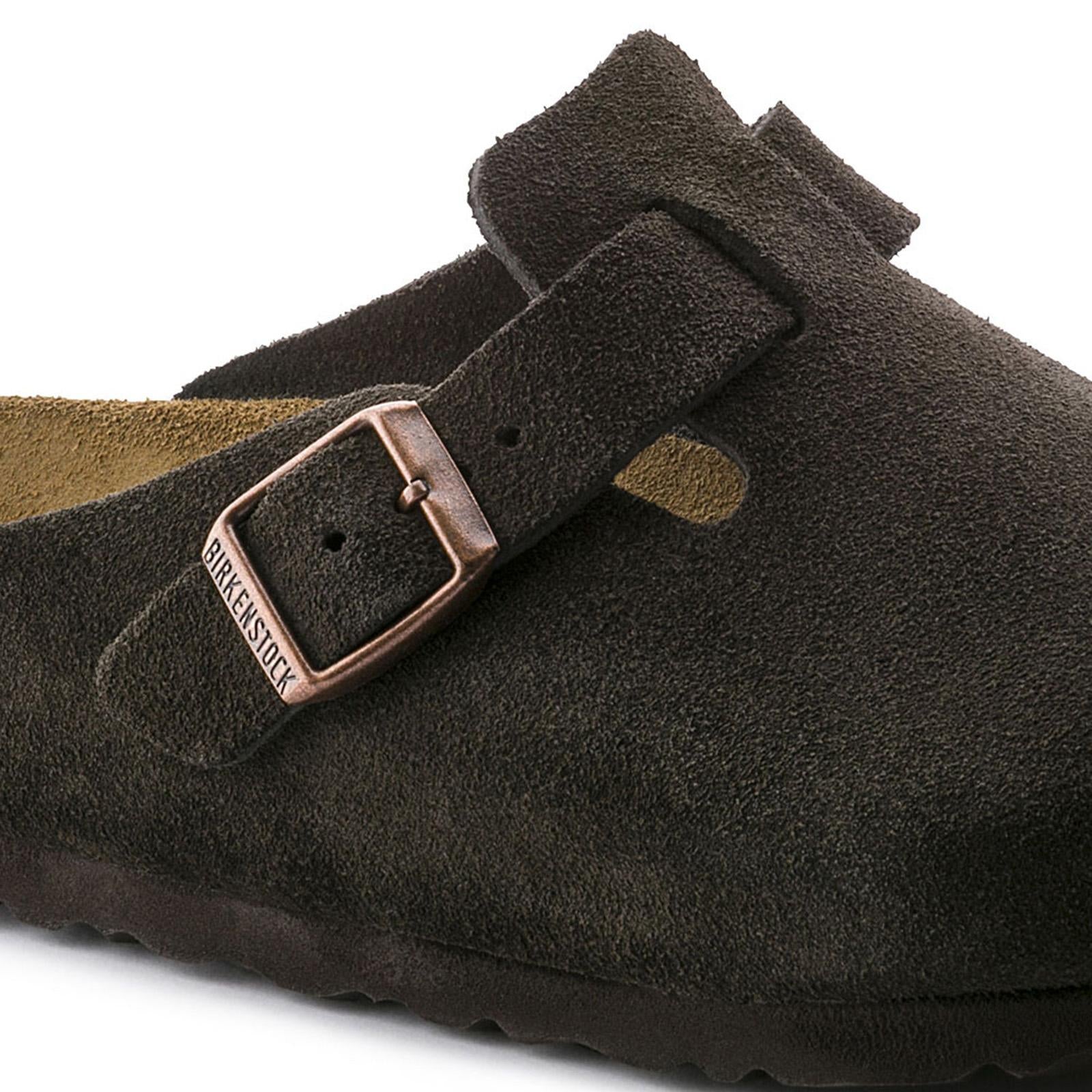 Mens Boston Soft Footbed Mocha Brown Sandals - Narrow Fit 660463  BIRKENSTOCK 
