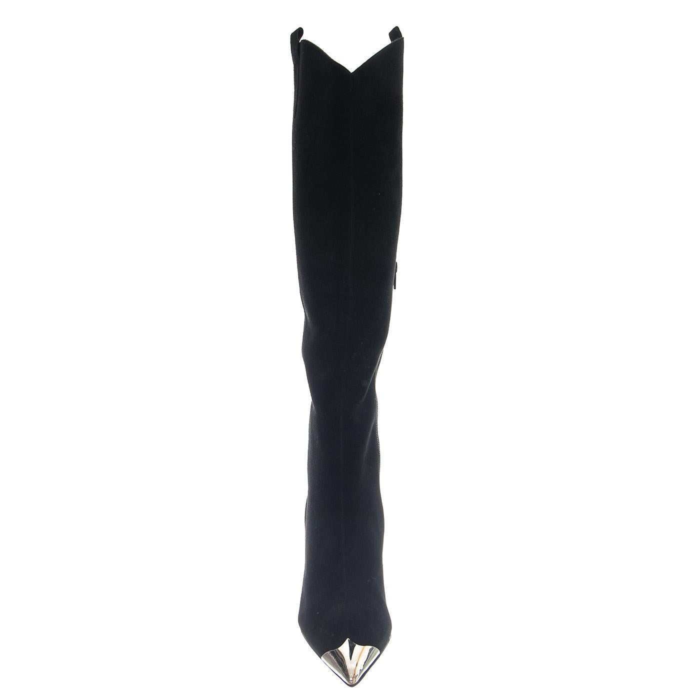BY-GOLLY BLACK SUEDE SILVER - Stivali Alti Donna Neri JCS28226-N02-BLK . JEFFREY CAMPBELL 