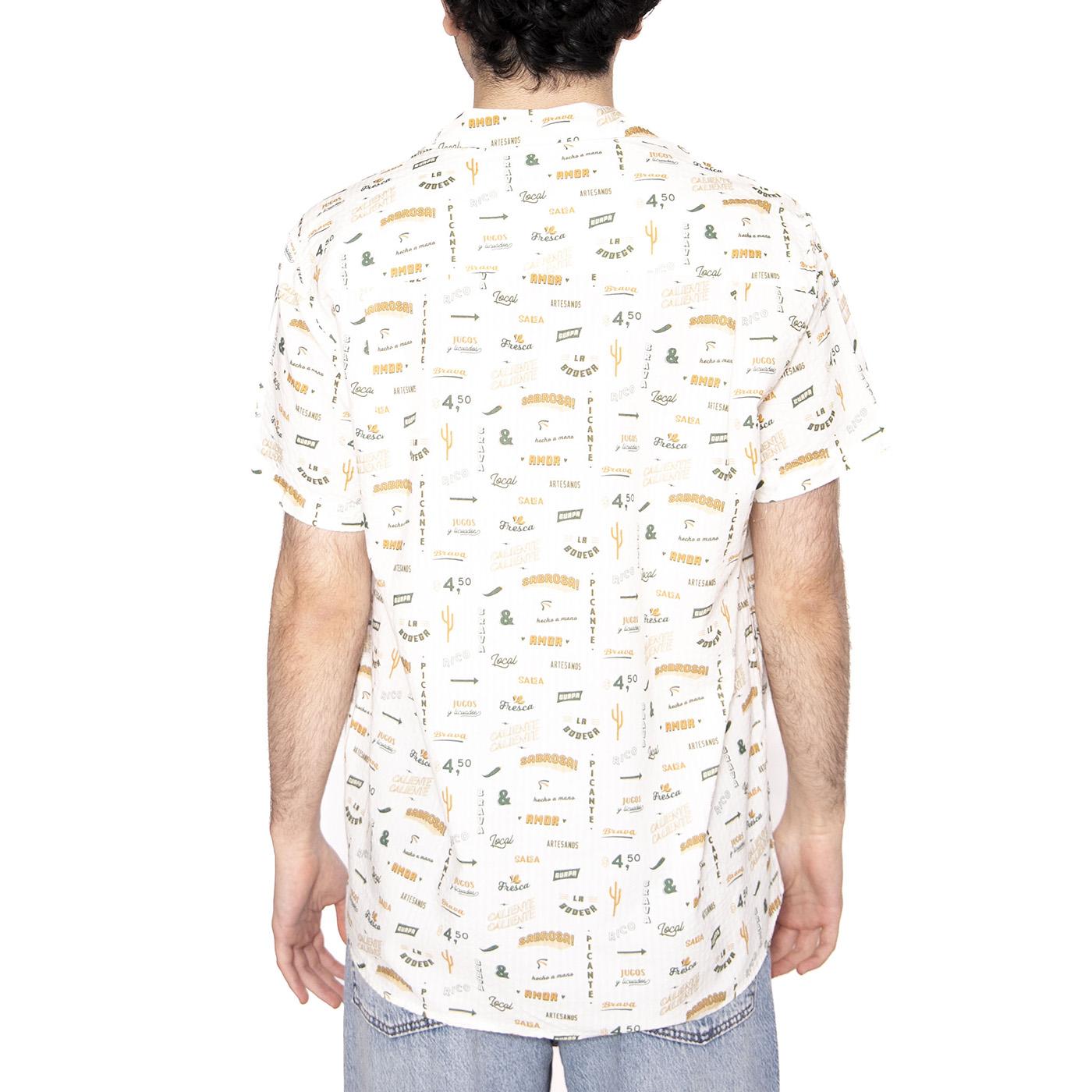 Sabros Aloha Shirt White - Camicia Maniche Corte Uomo Bianca / Multi 1963-WHITE  BRAVA FABRICS 
