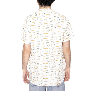 Sabros Aloha Shirt White - Camicia Maniche Corte Uomo Bianca / Multi 1963-WHITE  BRAVA FABRICS 
