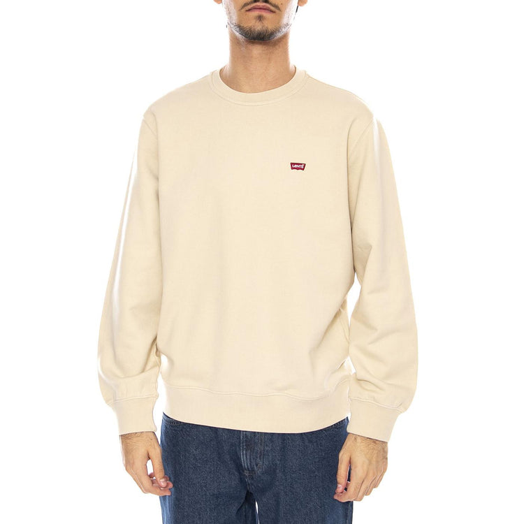The Original HM Crew Fog French Terry Neutral - Felpa Girocollo Uomo Beige 35909-0057  LEVIS 