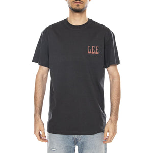 LEE VINYL TEE WASHED BLACK - Maglietta Girocollo Uomo Nera 112376460 BLK LEE 