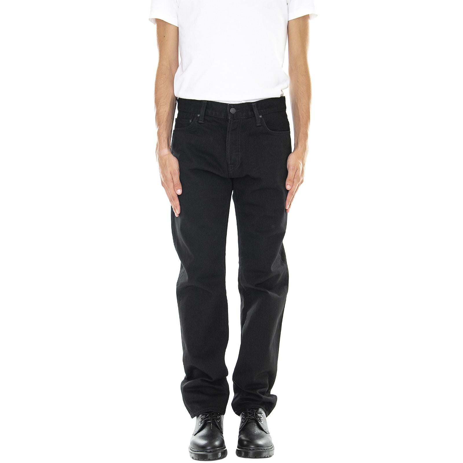 Klondike - Pantaloni Denim Jeans Uomo Neri I029207.89.2Y.32  CARHARTT WIP 