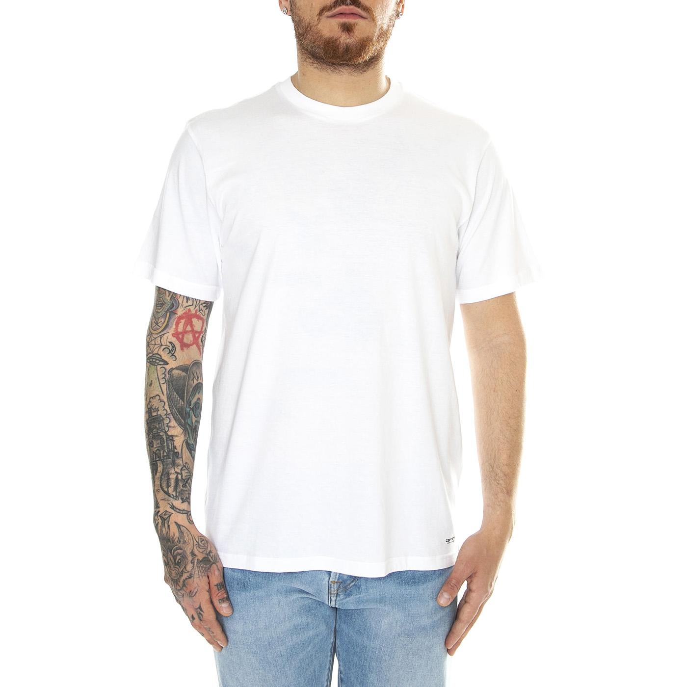 Standard Crew Neck T-Shirt White + White Two-Pack - Maglietta Girocollo Uomo Bianca I029370.931XX . CARHARTT WIP 