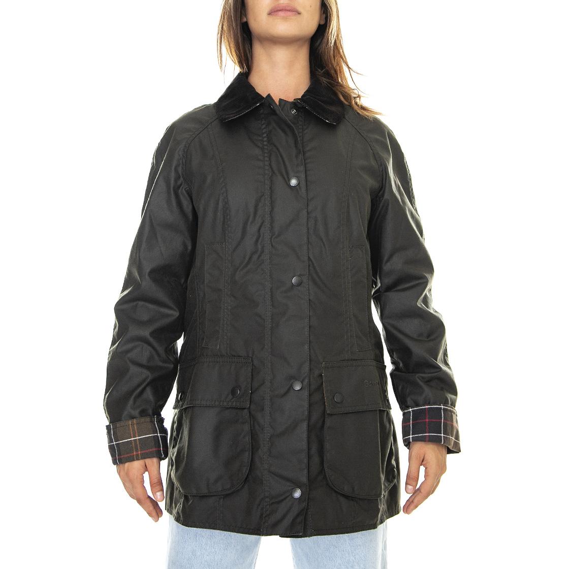 Classic Bedale Wax Jacket Olive - Giacca Invernale Donna Marrone FW22-LWX0668-OL71 . BARBOUR 