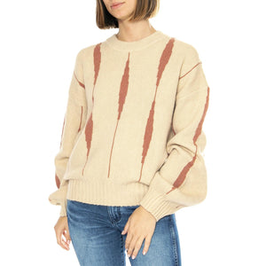 Jersey Jacquard Lineas Rosa - Maglione Donna Multicolore 43W/10613 . WILD PONY 