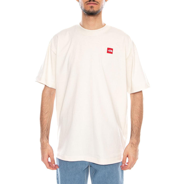 M TNF RB S/S Tee White Dune - Maglietta Girocollo Uomo Beige NF0A8EG5 QLI1 THE NORTH FACE 