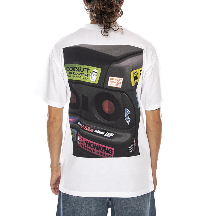 S/S BUMPER CAR T-SHIRT WHITE - Maglietta Girocollo Uomo Bianca I036888 02XX CARHARTT WIP 