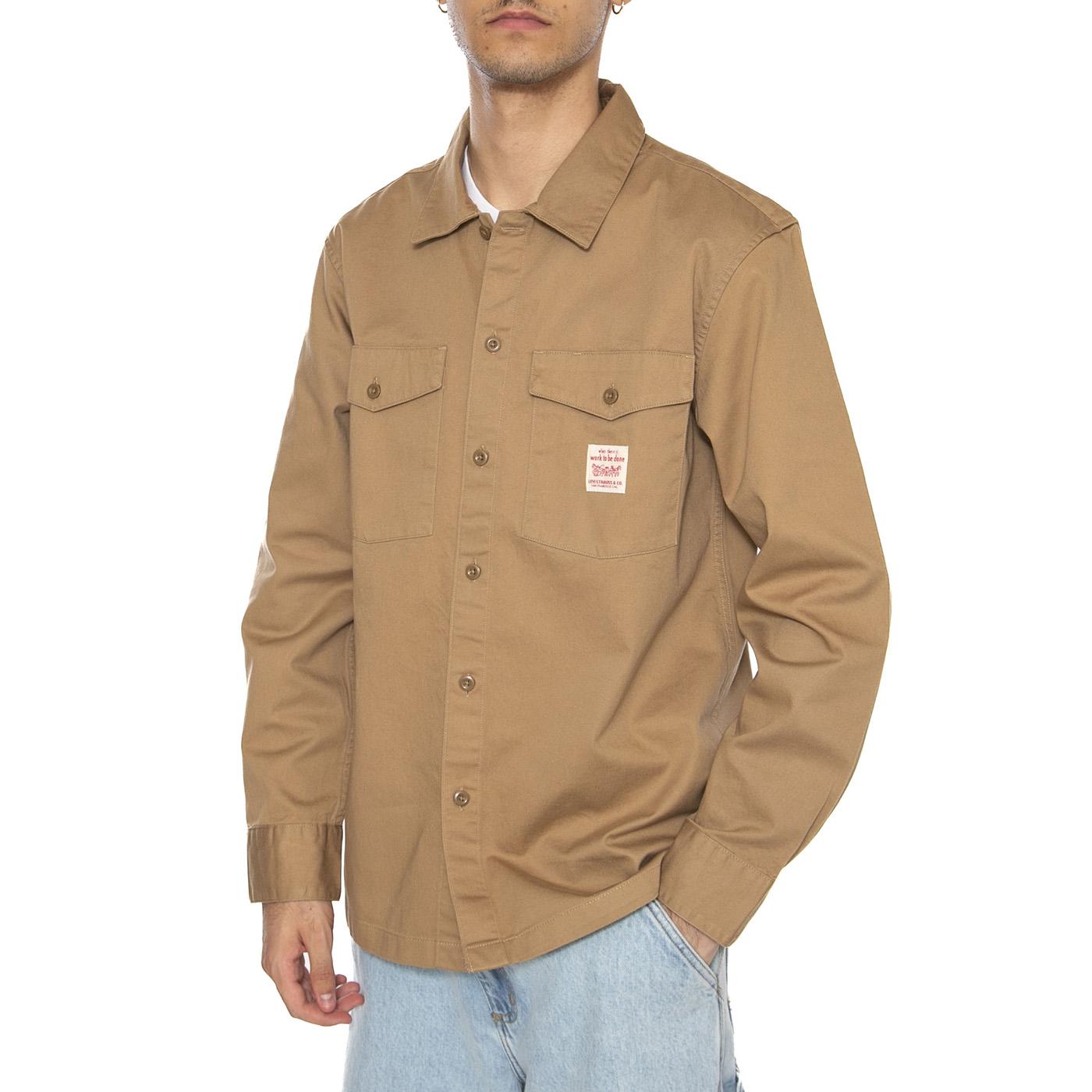 LS Workwer WW Tiger's Eye Twill Brown - Camicia Uomo Marrone 003O2-0001  LEVIS 