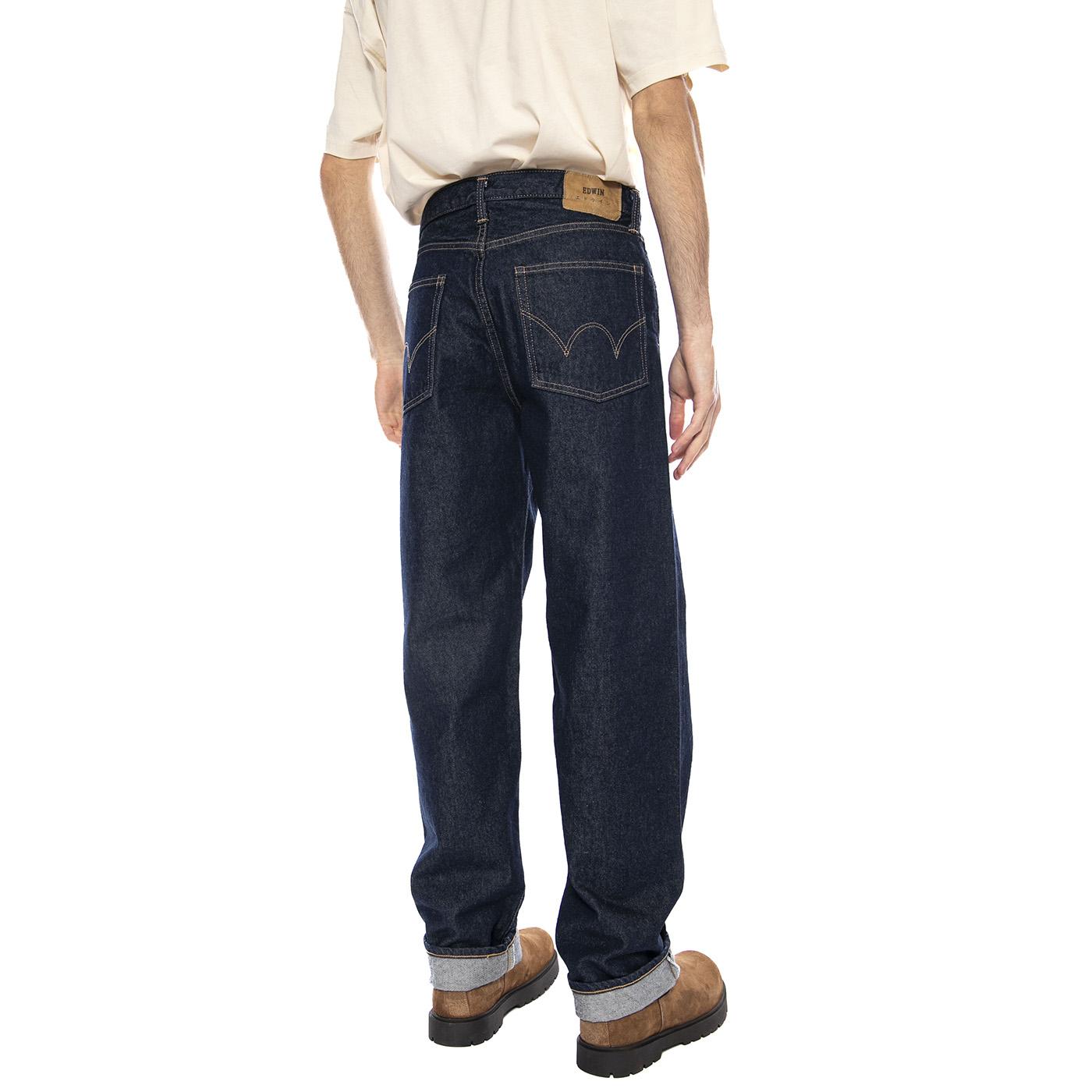 Loose Fit Japan -- Pantaloni Uomo Rinsed Blu I035096. 01.7K EDWIN 