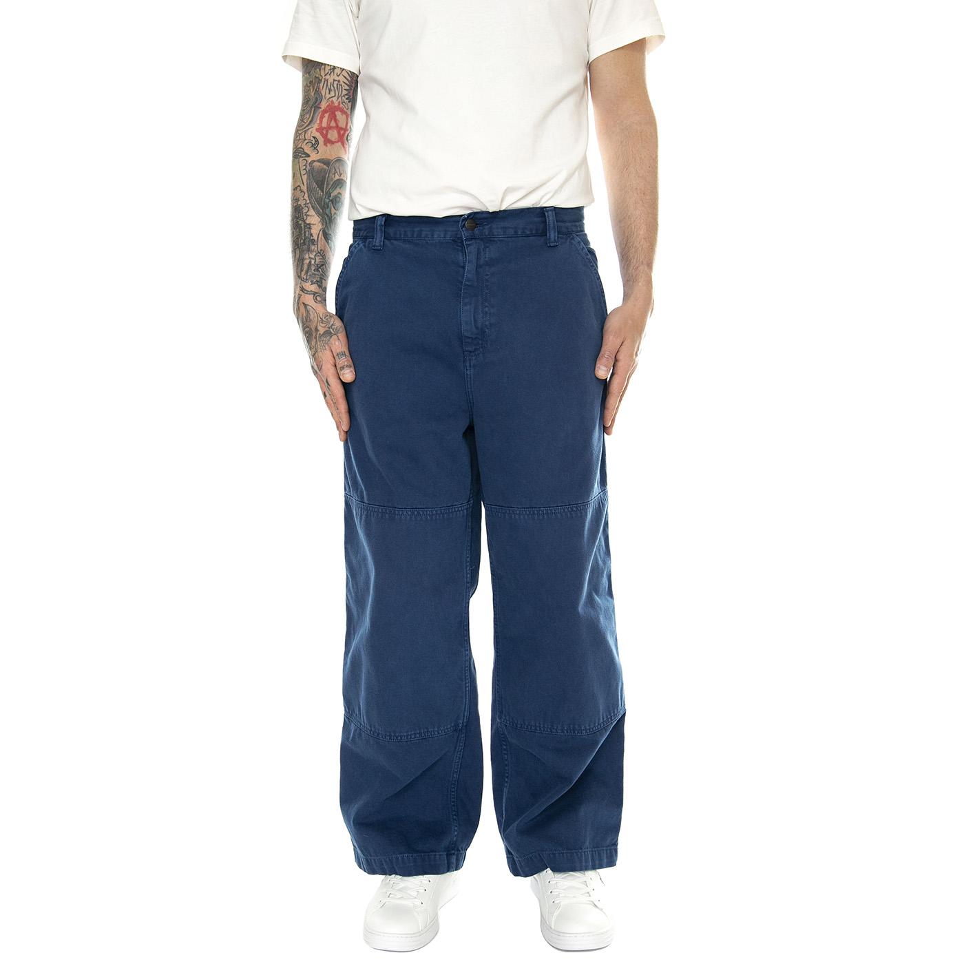 Garrison Pant Elder /stone dyed - Pantaloni Uomo Blu I033124.1ZF4J  CARHARTT WIP 